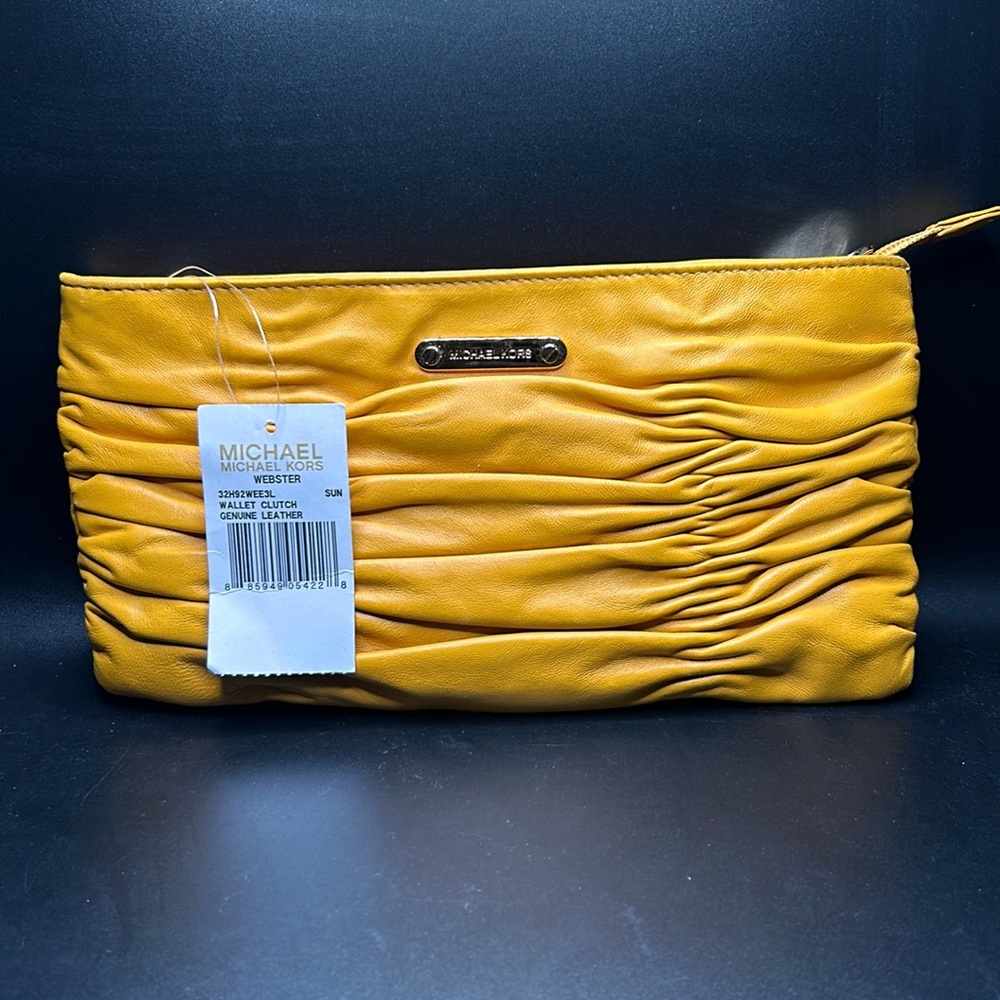Michael Kors 32H92WEE3L SUN WALLET CLUTCH GENUINE LEATHER